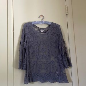 Xhilaration Lavender Lace Top XL